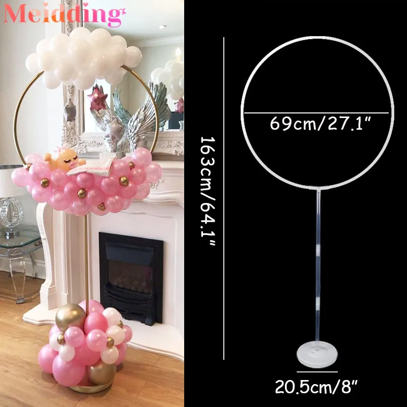 

1/2set Round wreath Balloon Stand Balloons Hoop Holder ballon Weddng Baloon frame kids Birthday Party Baby Shower party Decor