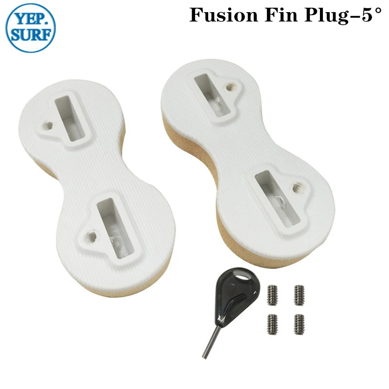 Surf FCS плавник Plug белый пластик Surf Fusion 5/9 градусов Fin Plug с ребром ключ бесплатная доставка