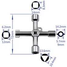 Multi-unction keys Cross key with 1 Chain 10 profiles Germany quality CNC Electric Box Train door