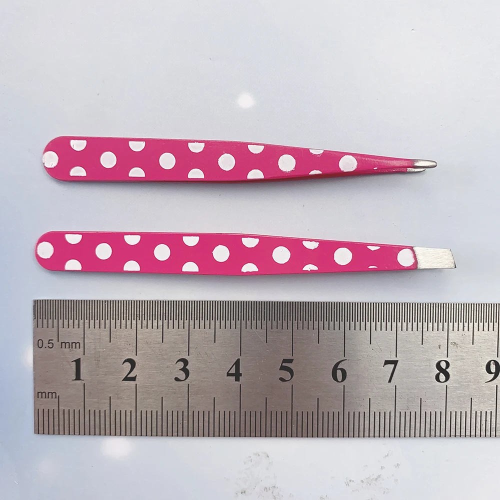 Hair Removal Tweezers Stainless Steel Eyebrow Clips Mini Slanted Flat Tip Point Eye Brow Makeup Beauty Tool Set eyebrow tweezers