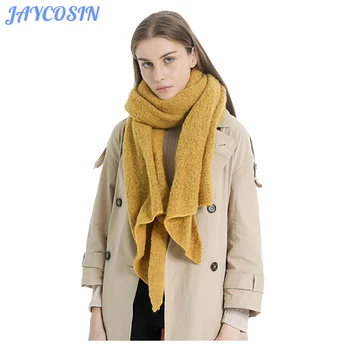 

JAYCOSIN Scarfs For Ladies Winter Warm Solid Long Shawl Soft Long Neck Scarf Girls Fashion Luxury Scarf Women Designers 2019 916
