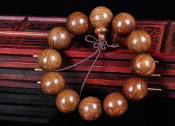 

LETSFUN Fine Jewelry 20MM Men's Nice Fashion Smooth Round Natural ebony Wood Beads Bracelet Free Shipping