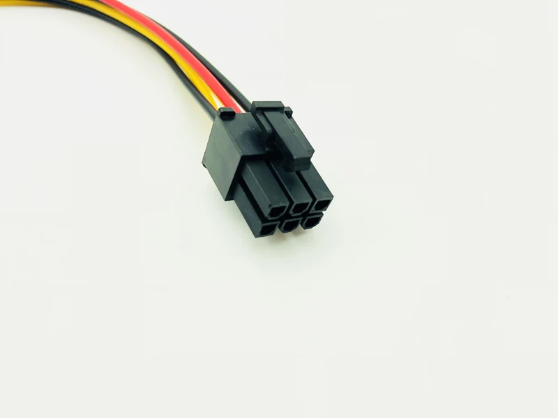 6Pin Male to 4Pin Molex Male Power Supply Cable Graphics Card Power Port to D Plug Converter Cable for BTC Miner Antminer Mining