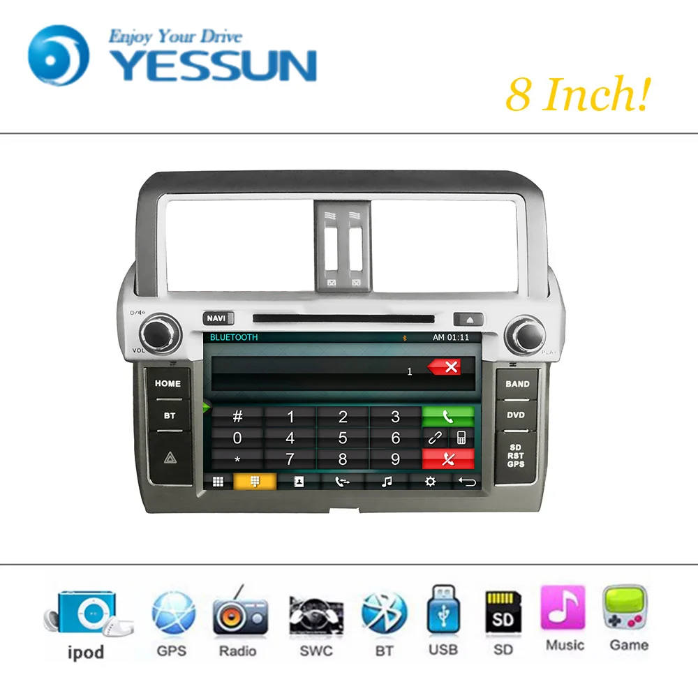 Автомагнитола для Toyota land cruiser Prado 150 2014 DVD плеер система Wince Авторадио стерео GPS