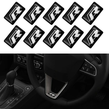 

car steering wheel sticker 3D epoxy car styling suitable for Volkswagen R line CC GOLF 6 7 MK6 Polo Tiguan GTI car sticker