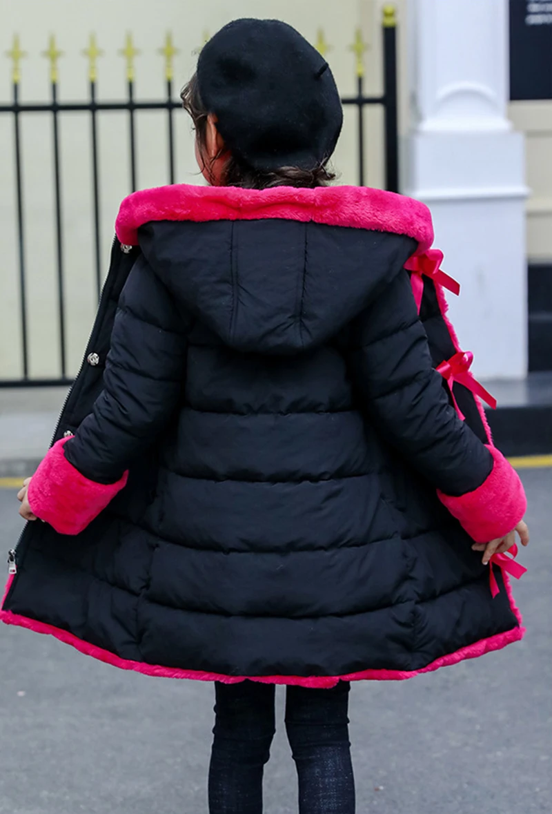 Куртка для девочек-подростков зимние куртки для девочек, пальто с мехом Детская куртка детская верхняя одежда, пальто для девочек, одежда для 4, 6, 8, 10, 12, 13 лет