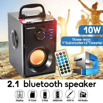 

A10 2400mAh Portable Wireless bluetooth Speaker HIFI Sound USB Column Remote Control TF Card MP3 Play FM Radio Stereo Subwoofer