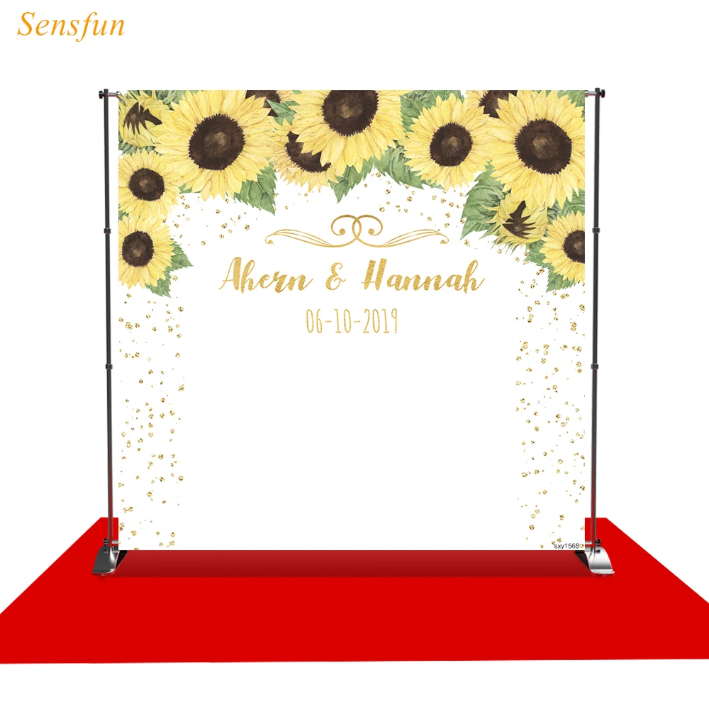 

Sensfun photography theme background sunflower Golden sunlight wedding backdrop for photo studio photocall vinyl background