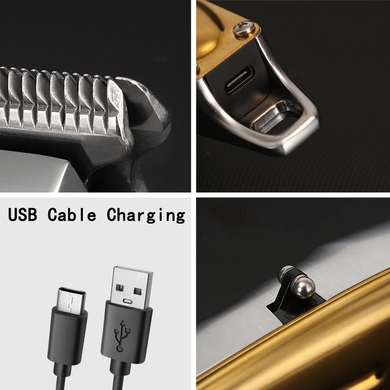 Kemei Professional Hair Clipper All Metal Men Electric Cordless Hair Trimmer 0mm Baldheaded T Blade Finish Haircut Machine 1949