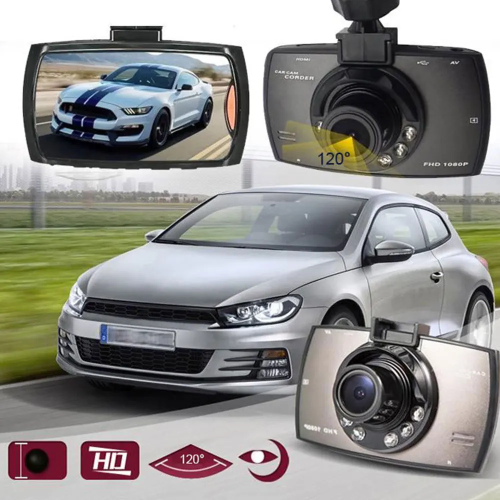 2 дюймов FHD 1080P двойной объектив Автомобильный видеорегистратор сенсорный экран