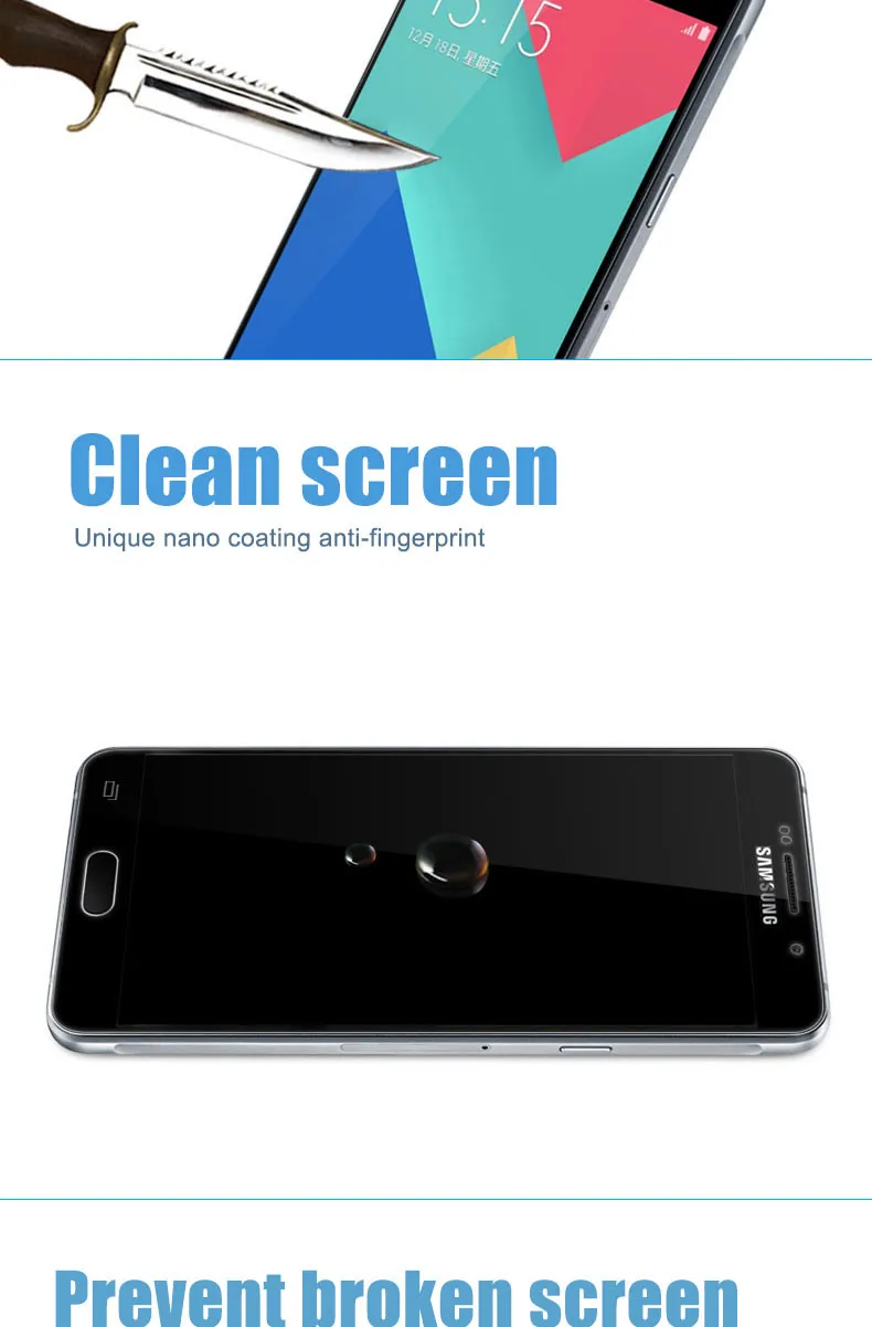 9D Защитное стекло для samsung Galaxy A3 A5 A7 Защитная пленка для экрана для samsung A7 A6 A8 Plus A9 закаленное стекло