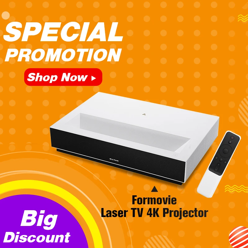 Fengmi Laser TV Projector 4K Full HD 1080P 3D Phone Wireless Cinema Television 2000 ANSI 150Inch ALPD Bluetooth 4.0 MIUI TV