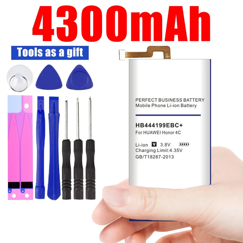 

4300 мАч Hb444199ebc + Сменный аккумулятор для телефона Huawei Honor 4c C8818