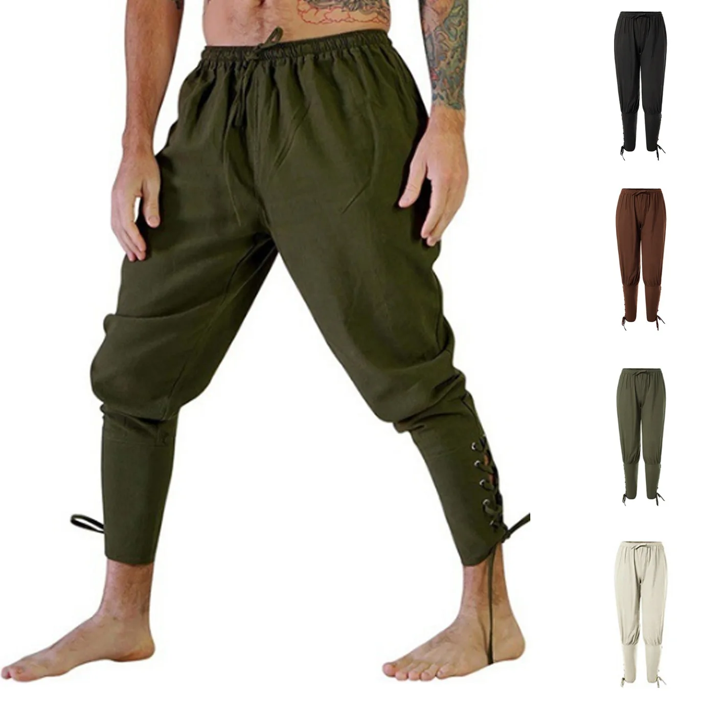 

2019 New Style Autumn Casual Solid Color with Drawstring Skinny Loose-Fit Versatile Cool Trend Casual Pants