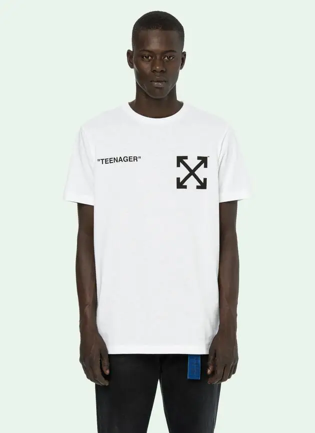Симпсон пламя 19SS Off-White OWF для мужчин и женщин унисекс пара влюбленных моделей хлопок Повседневная мода короткий рукав круглый вырез Футболка