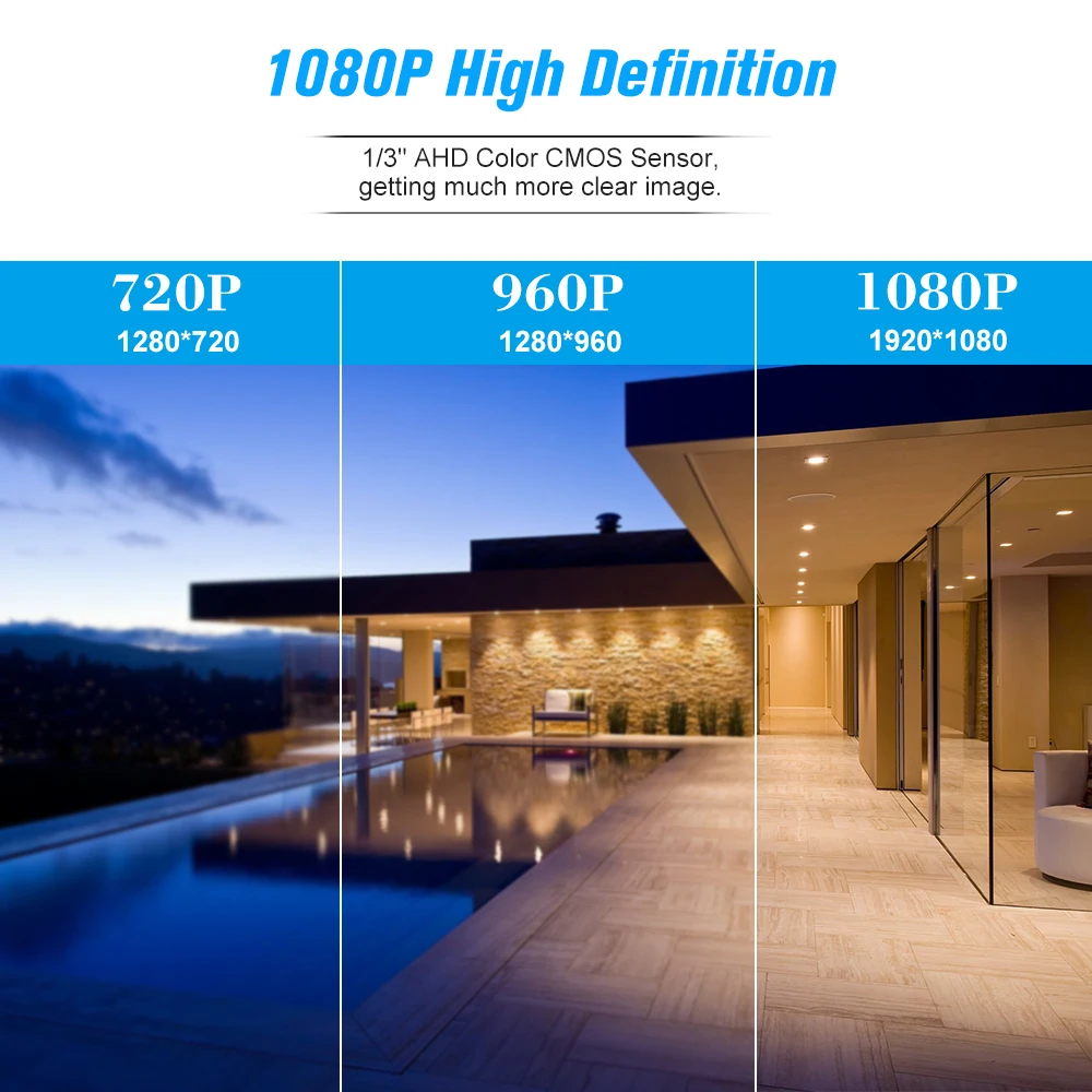1080P AHD купольная камера видеонаблюдения 2.0MP 1 8 мм 6pcs Array IR лампы ночного видения CUT