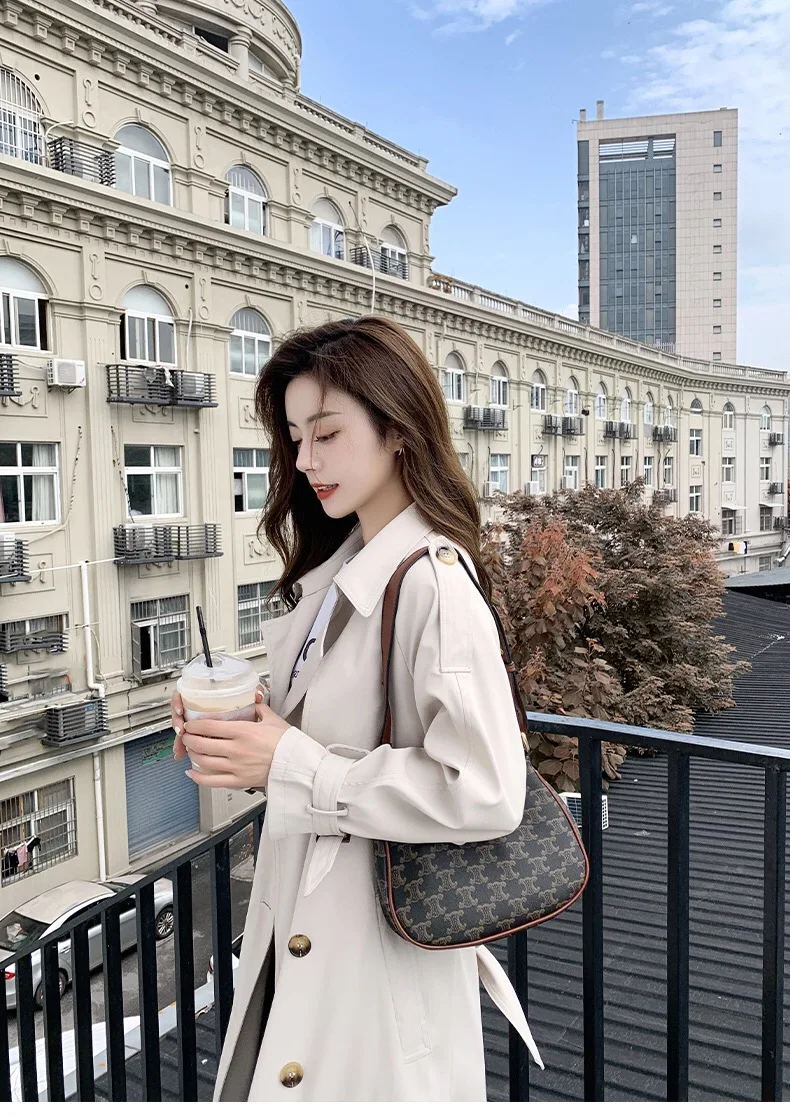 coreano blusão outerwear feminino nova primavera outono casaco moda feminina solto médio longo trench coat senhoras