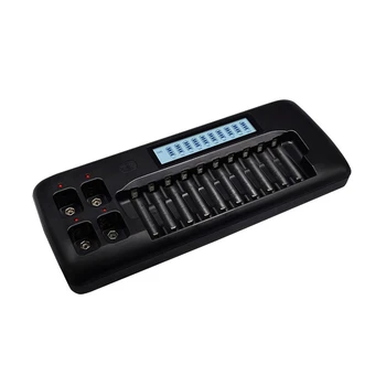 

10 Slot LCD Smart Battery Charger LCD Display Battery Charger (US PLUG)