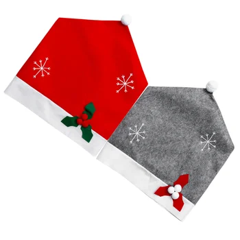 

1 Set of Seatback Cover Exquisite Delicate Winter Chair Cover for Dinning Room