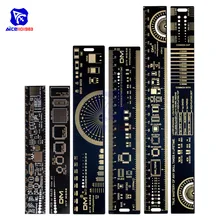 Diymore 3 tipo 15cm 20cm 25cm pcb régua multi-funcional ferramenta de medição resistor capacitor chip ic smd diodo transistor