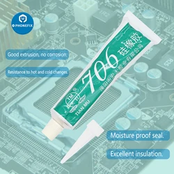 High - Performance Silicone Adhesive Sealant - 45g Industrial - Grade, High Temperature Resistant Silicone Rubber Glue (706 - translucent)