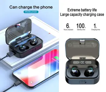 

TWS Wireless Bluetooth Earphone LED Battery Display Smart Touch Stereo Bass In ear Sport Waterproof Earbuds for iPhone Huawei