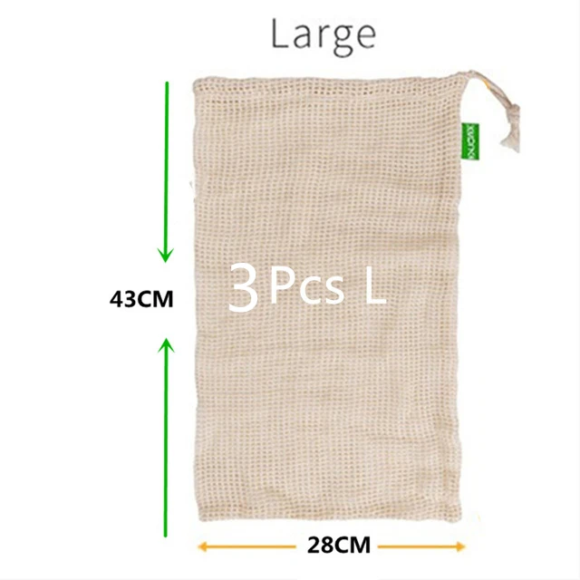 Eco-Friendly Reusable Cotton Mesh Produce Bags