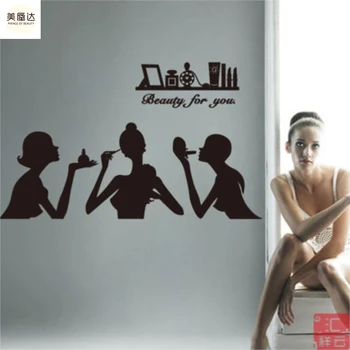

Decor post glass window wall stickers hairdressing cosmetic shops