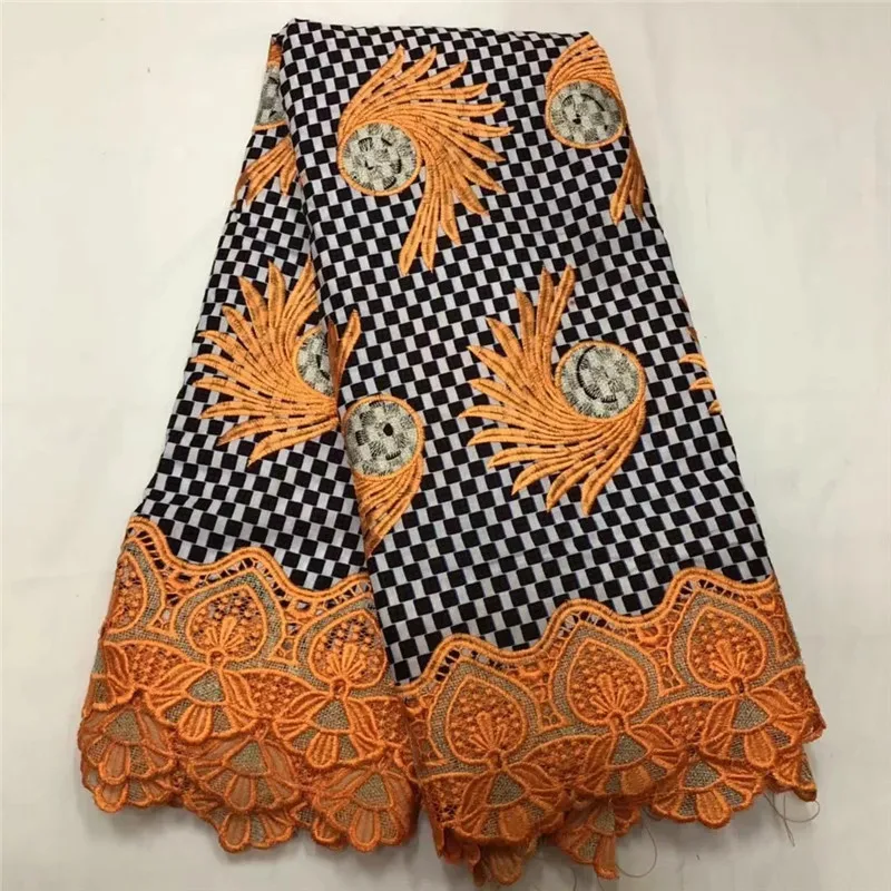 

100% cotton ankara card lace fabric wax prints 2019 lace fabric guipure lace with ankara wax prints XM081504