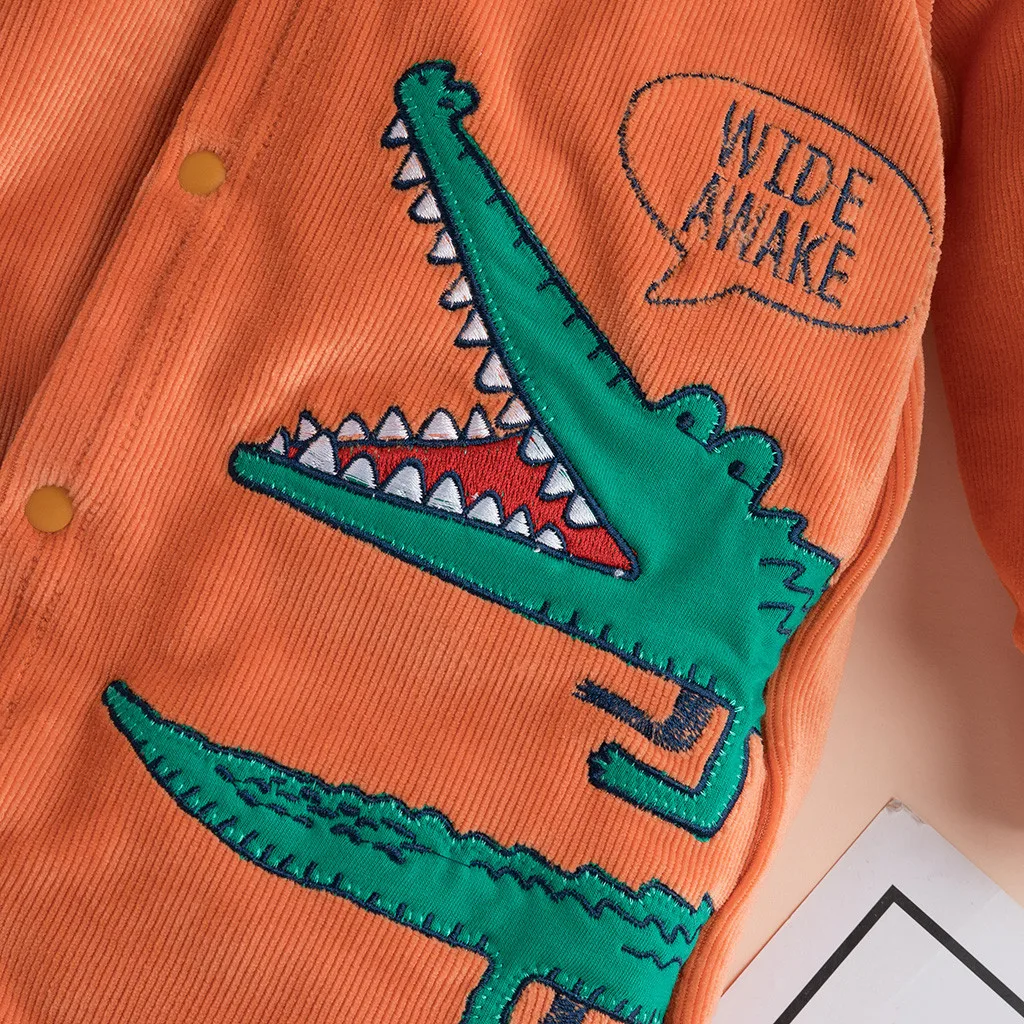 ARLONEE Baby Boys Girls long sleeve Cartoon dinosaur romper Autumn winter thick Sleepwear Pajamas Romper Clothes Jumpsuit CS04