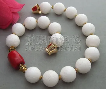 

N062413 18" 20MM Spongy Coral Necklace