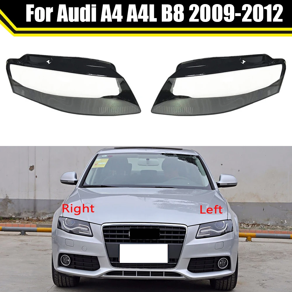 

Car Front Headlight Glass Headlamps Transparent Lampshade Lamp Shell Headlight Cover Lens For Audi A4 A4L B8 2009 2010 2011 2012