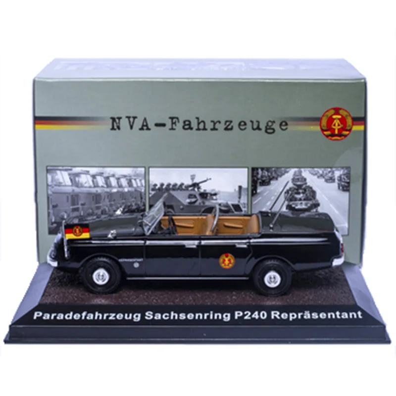 

12CM 1/43 scale Sachsenring WWII P240 East German military vehicle tools diecast alloy car model simulation toy children gifts