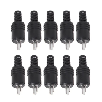 

10 Pcs 2 Pin DIN Speaker Plug 2-Pin Plug Hifi Loudspeaker Cable Solder Connector