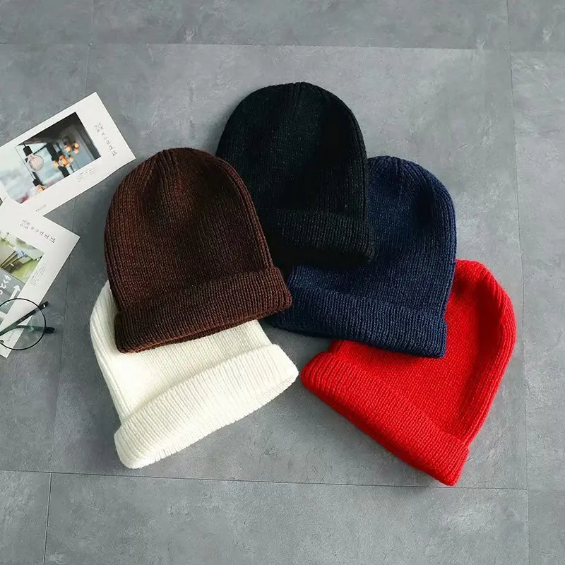 EWQ/Tide шапки для мужчин и женщин осень зима мода сплошной цвет вязаная шапка наушники 19H-a251