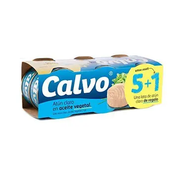 

Atún Claro Calvo En Aceite Vegetal Pack 5+1 x 52gr
