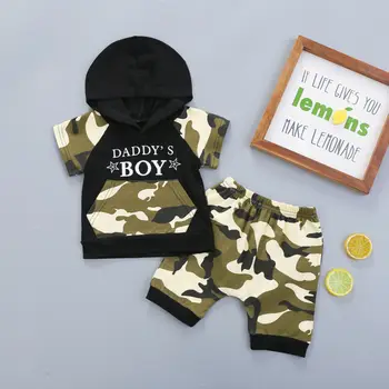 

DADDY´S BOY Baby Kids Boy Camouflage Hoodie Tops+Shorts Pants Clothes Outfits