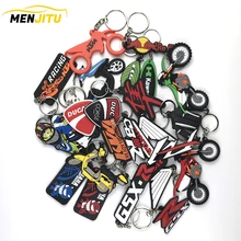 3D Motorcycle Accessories Motorcycle KeyChain Rubber Motorcycle Key Chain For DUCATI Honda Kawasaki Harley Suzuki Yamaha model