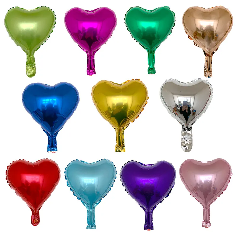 10pcs/lot 10 inch Helium Balloon heart Wedding star Aluminum Foil Balloons Inflatable gift Birthday Party Decoration Ball foil balloons aluminum balloon inflatable balloon birthday balloon set birthday balloons party balloon set