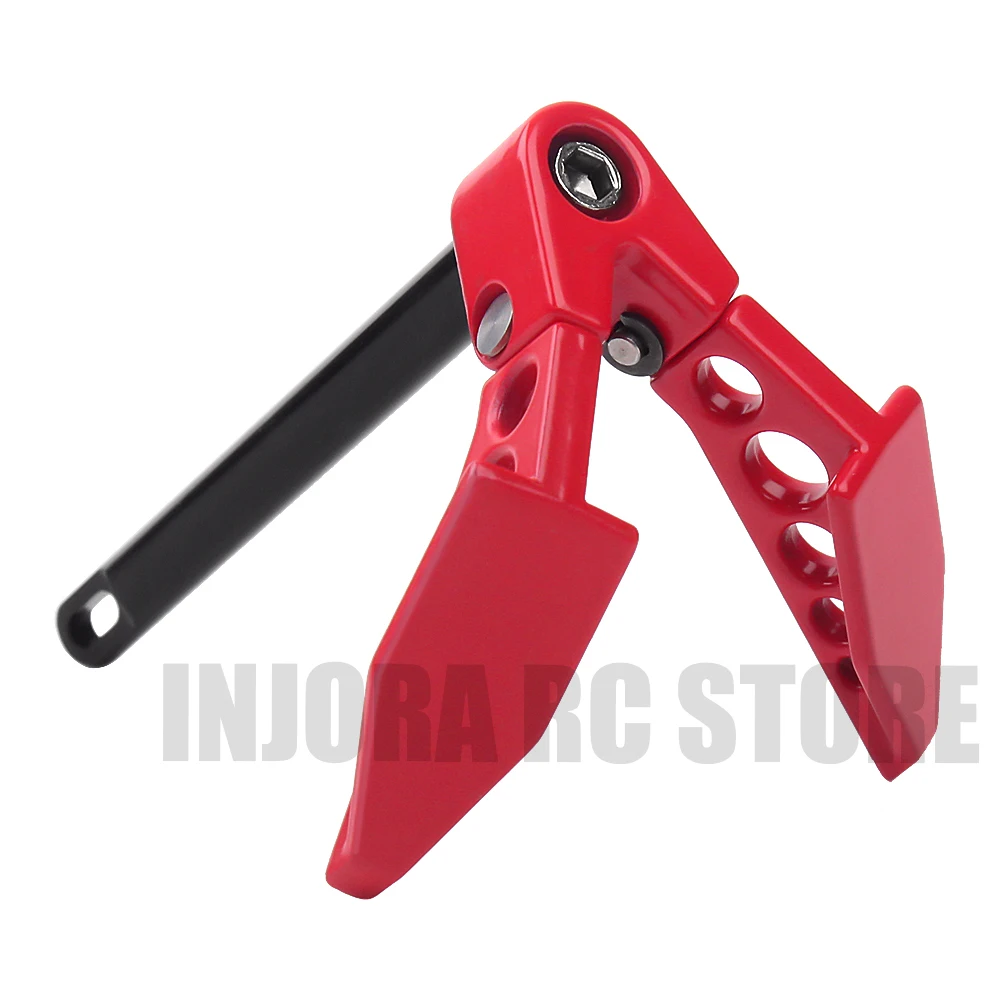 

1Pcs Red Metal Foldable Winch Anchor Decor Tool for 1/10 RC Crawler Car TRAXXAS TRX-4 Axial SCX10 90046 Tamiya MST