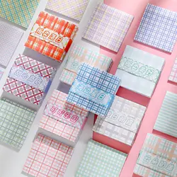 Bloc notes à carreaux de couleur créative, ensemble de bloc notes, décoration pour manuel, papier de support, mignon, vente en gros 