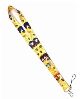 

New cartoon Anime Kimetsu no Yaiba Neck Strap Lanyards Badge Holder Rope Pendant Key Chain Accessorie