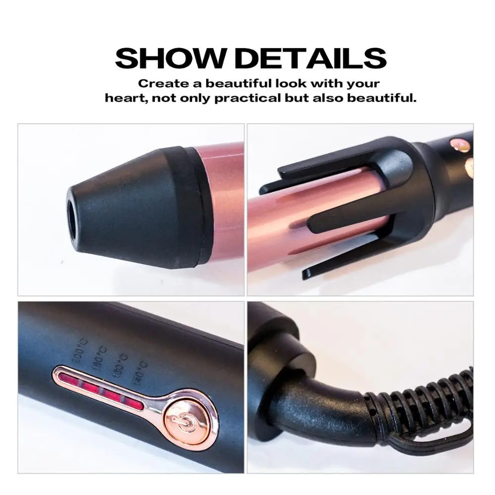 Hair curler, automatic, ceramic rotating, air curler, air spin wand styler, curl machine