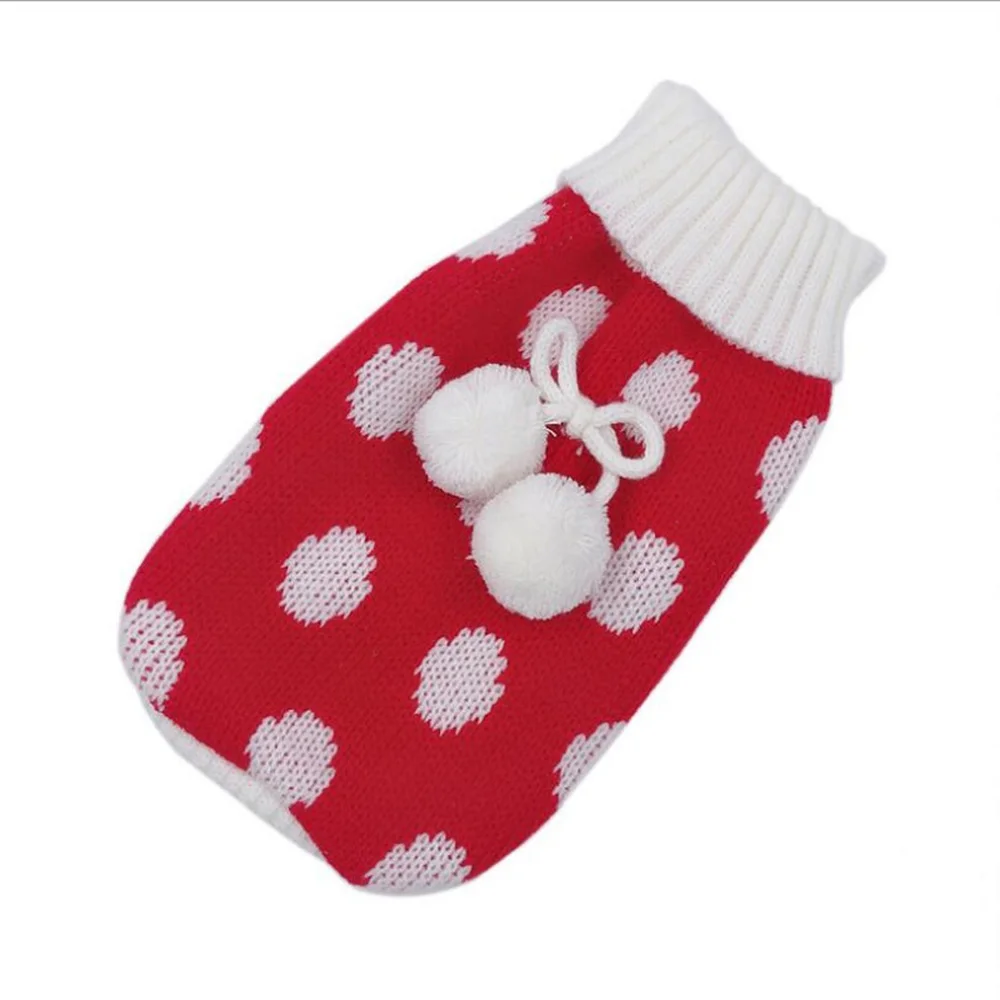 Теплая зимняя одежда для собак с героями мультфильмов, теплый Рождественский свитер для маленьких собак, верхняя одежда для питомца, вязаная крючком ткань - Цвет: 09