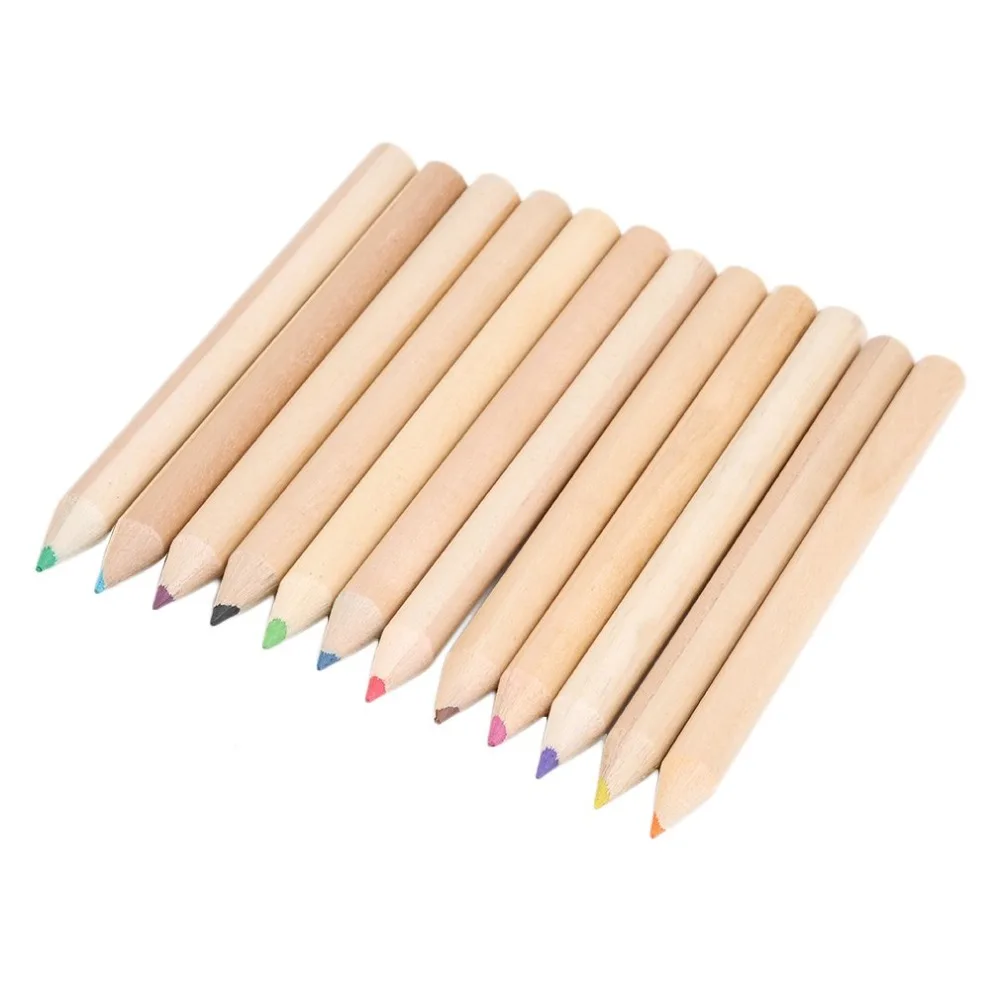12 Different Colors Pencil Set With Sharpener Portable Painting Pencils For Kids Durable Office School Supplies