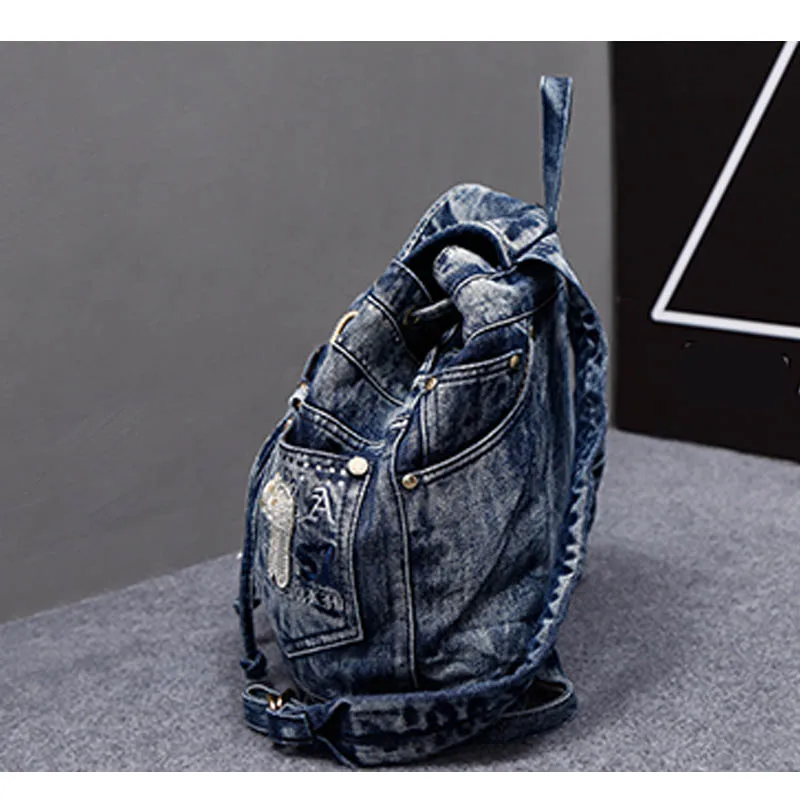 IPinee горячая Распродажа mochila feminina женский рюкзак Джинсовый Рюкзак для девочек