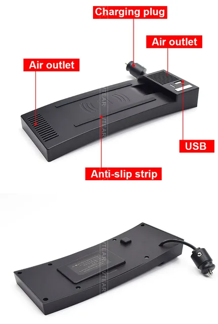 Für audi a6 c8 a7 s6 2012-2015 auto qi kabelloses laden schnelles handy  ladegerät lade