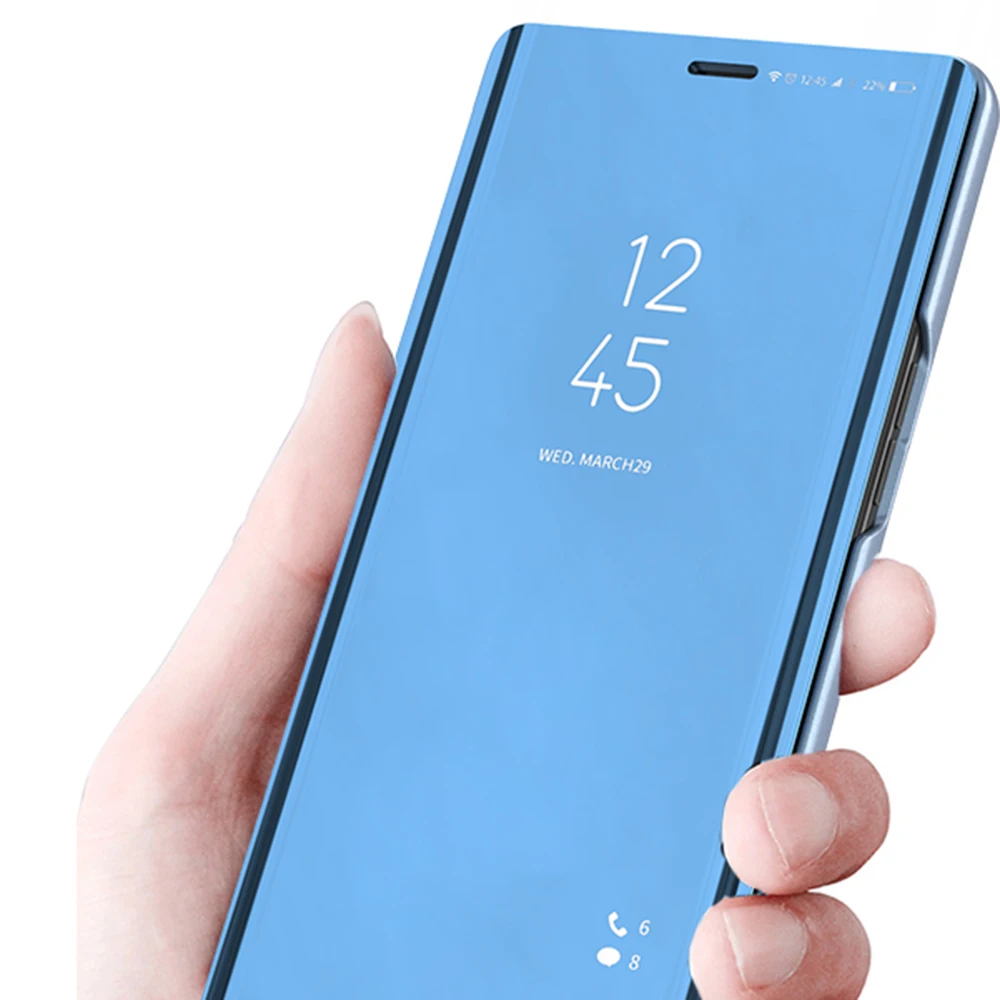 Phone Case Smart Mirror Flip Case Flip Holder Case For Samsung Galaxy A54 A55 A53 5G A35 A14 A34 A33 A52 A32 A13 A12 A24 A23 A22 A73 A72 A25 A15 Mirror Back Cover