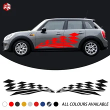 ^#Cheap 2X Checkered Flag Styling Car Door Side Stripes Body Vinyl Decal For MINI Cooper S F55 2014-present One JCW Accessories ^#Cheap 2X Checkered Flag Styling Car Door Side Stripes Body Vinyl Decal For MINI Cooper S F55 2014-present One JCW Accessories