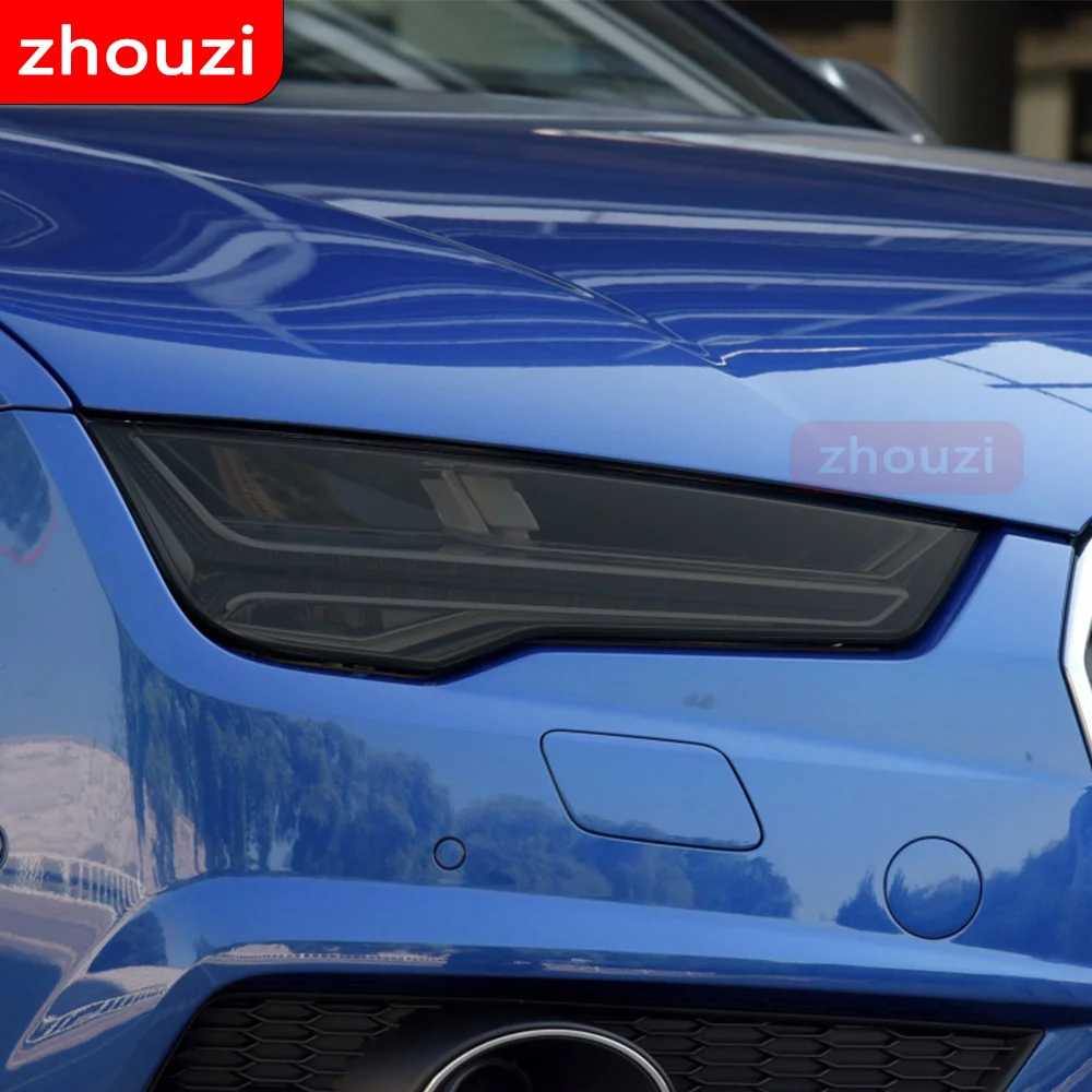 

2 шт. для Audi S3 8V S4 B8 B9 S5 S6 C7 C8 S7 S8 TTS тонировка автомобильной фары Дымчатая Черная защитная пленка ТПУ стикеры аксессуары